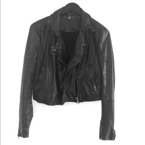 Free People Vegan Leather Cropped Jacket